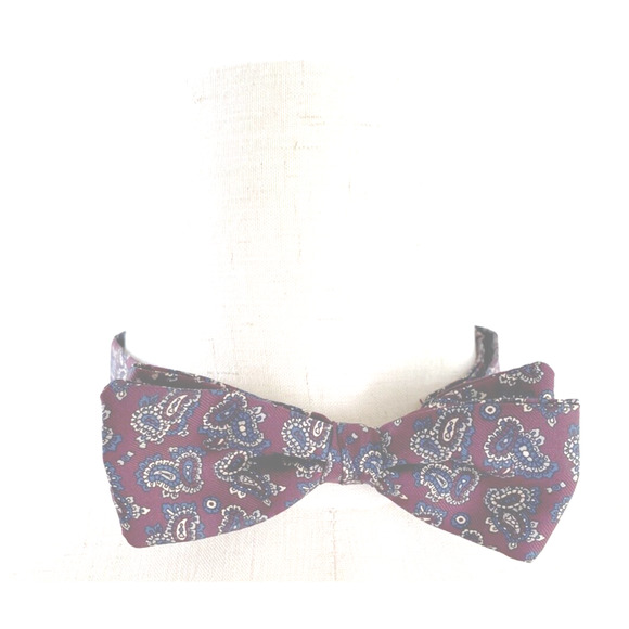 Silk Bow Tie & Cummerbund Set Retro 90s 80s Vintage Designer Robert Stock - Picture 9 of 12